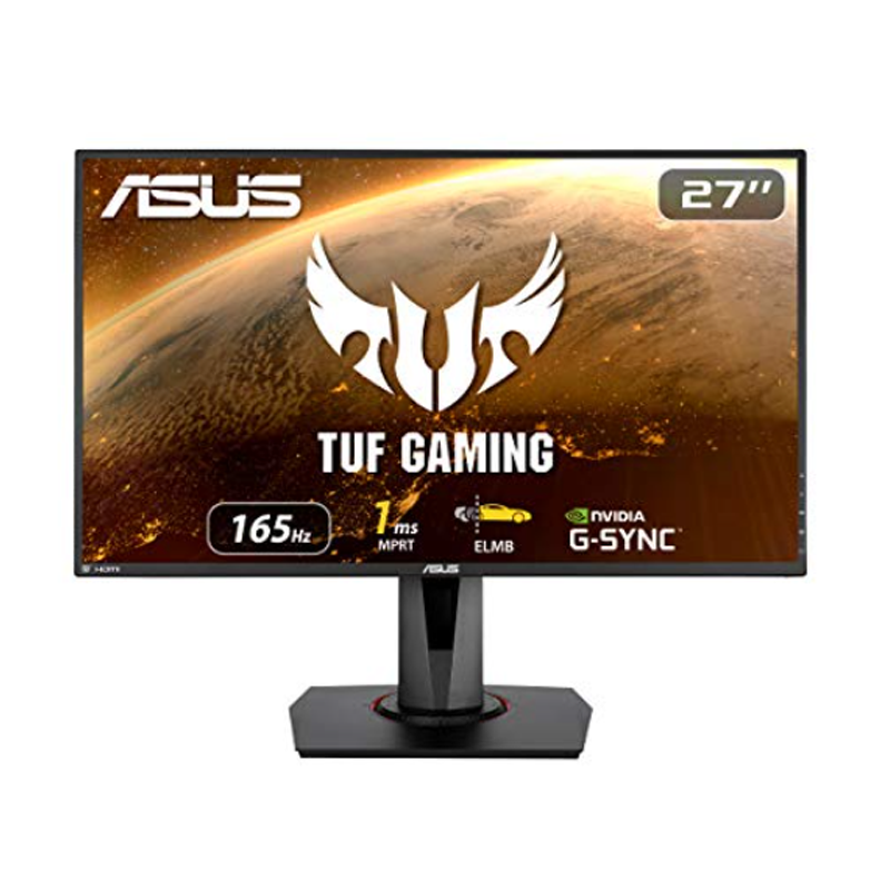 ASUS TUF Gaming VG279QR Monitor 27” Inch 1080P - FHD, IPS, 165Hz, 1MS Extreme Low Motion Blur, G-SYNC Compatible, Shadow Boost, VESA Mountable, DisplayPort, HDMI, Height Adjustable